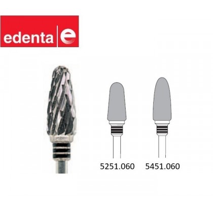 Edenta TC Cross Cut Burs - Medium/Coarse - 3 Black Band - 1pc - Options Available